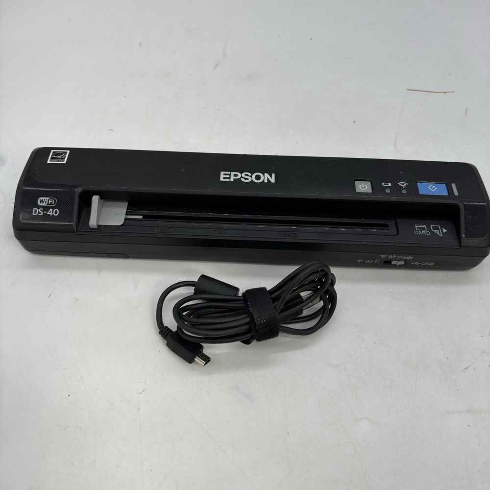 Epson WorkForce DS-40 Portable Compact Scanner Tested and Working